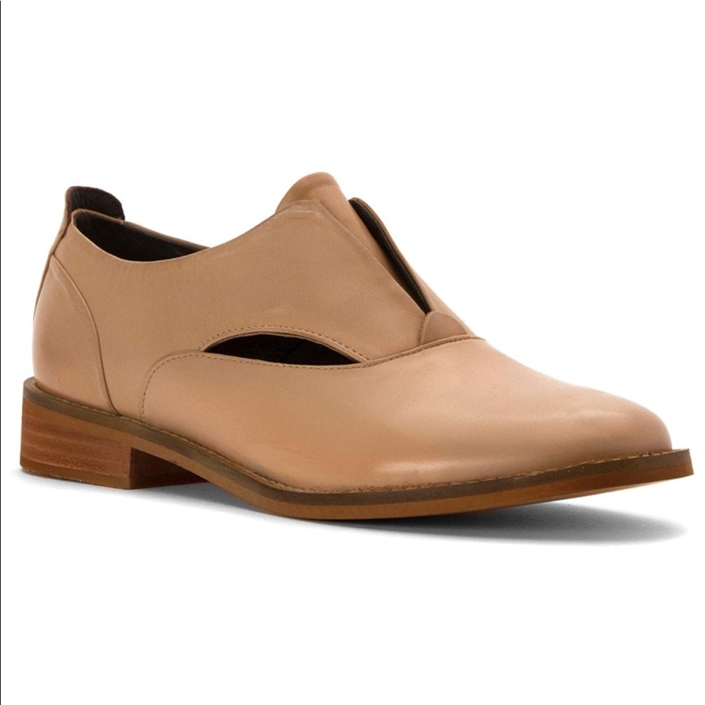 Cut Out Laceless Boyfriend Loafer Oxfords - Picture 7 of 8